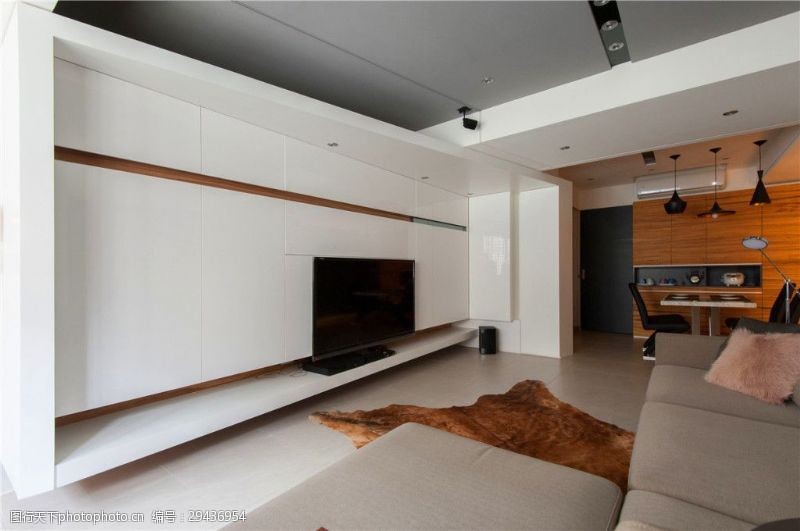 客厅吊顶中式客厅灰色沙发装修效果图