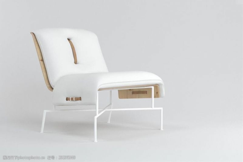 简约舒适家居舒适的白色椅子产品设计