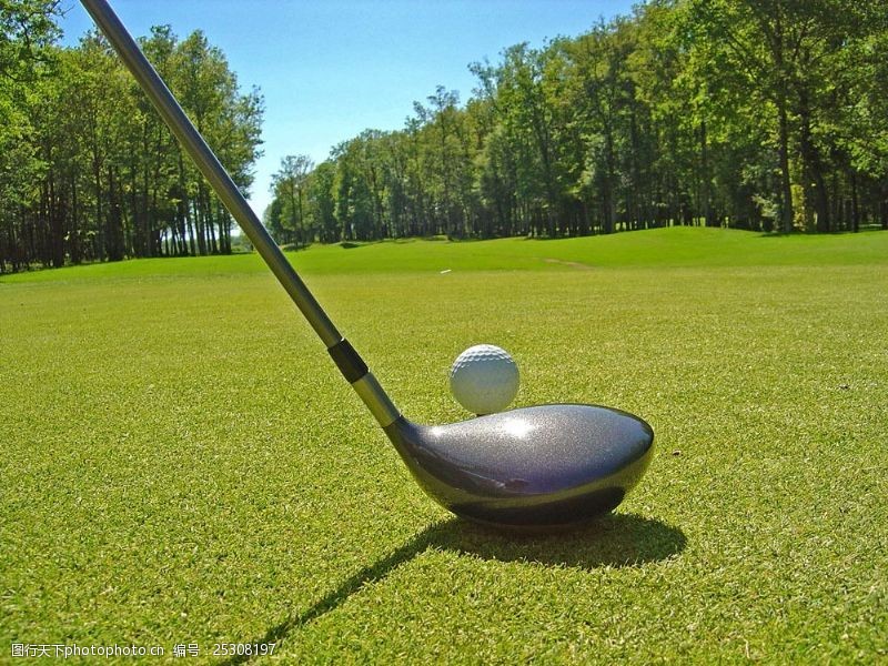 贵族运动高尔夫球杆与高尔夫球