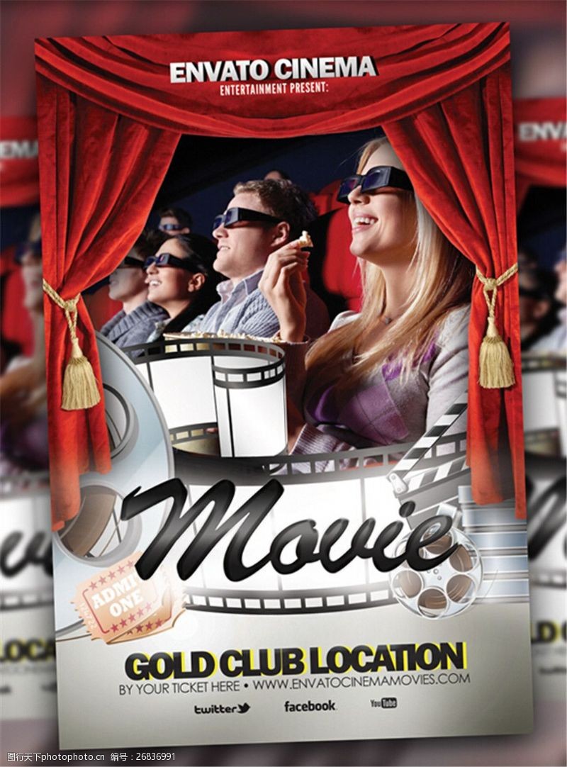 国外创意海报Movie国外酒吧平面素材创意海报