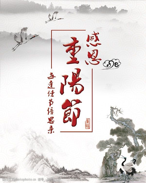 传统节日文化重阳节宣传海报