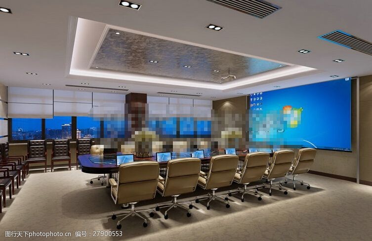办公室模板下载欧式办公区办公空间室内设计