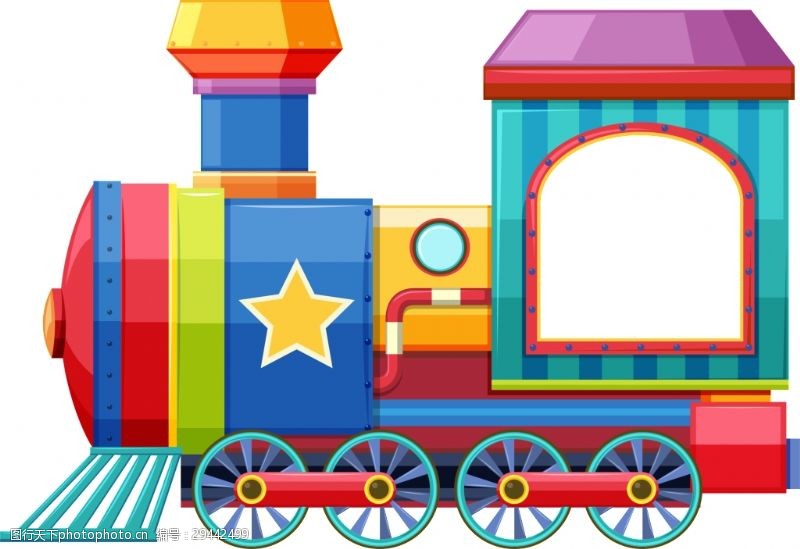 儿童墙纸儿童游乐园小火车设计