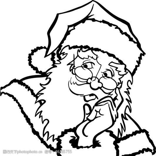 矢量人物老头圣诞老人头像卡通头像矢量素材EPS格式0013