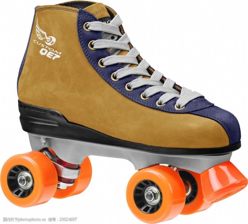 滑冰鞋棕色溜冰鞋免抠png透明素材