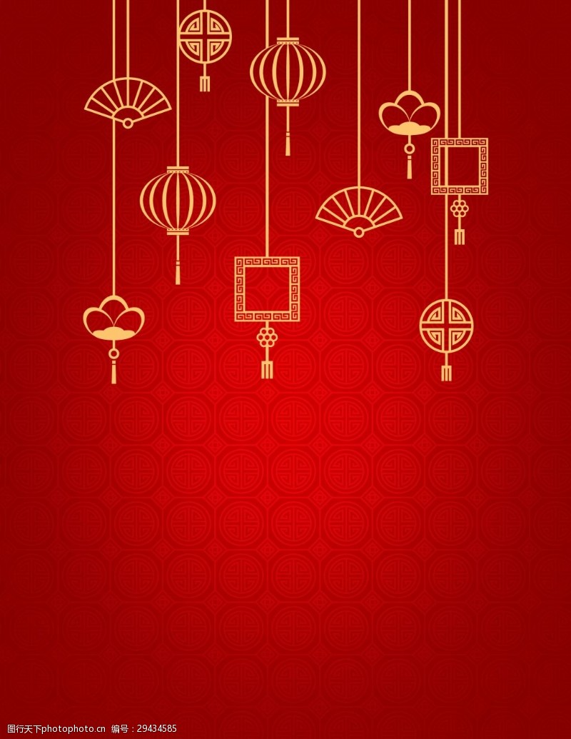 矢量中国风节日庆祝背景