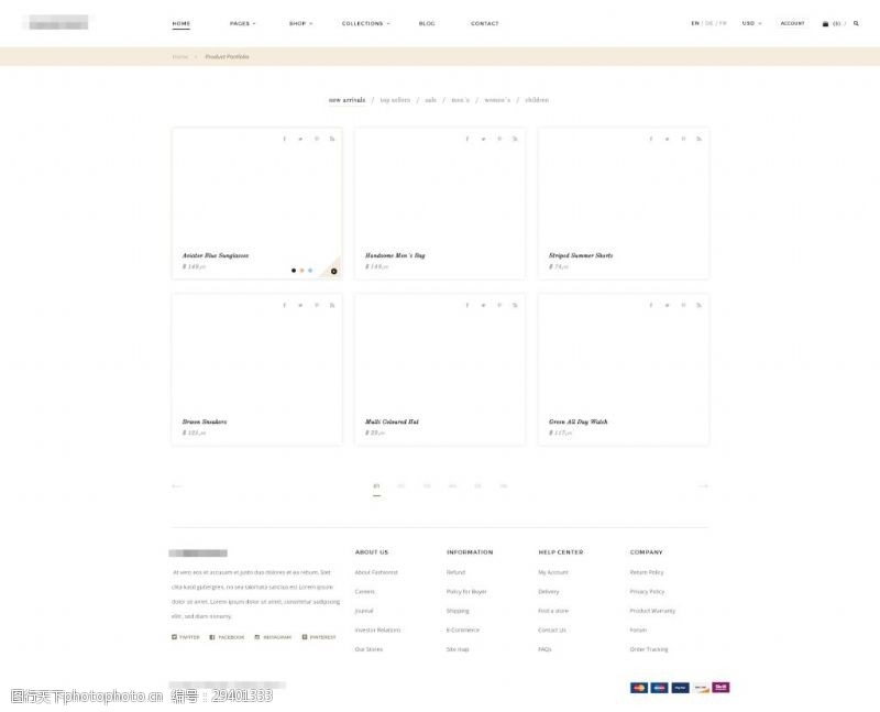 在线购物线上购物商城网站模板服务项目