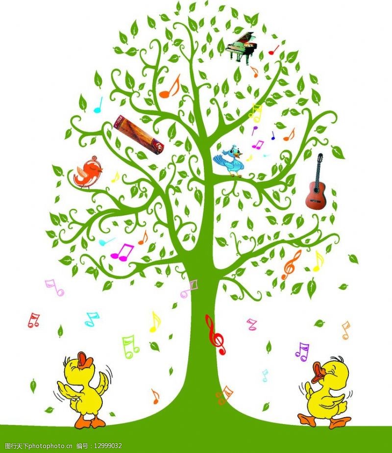 古筝文化音乐树图片
