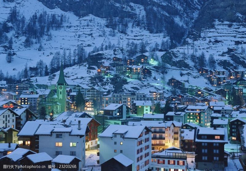 瑞士风光瑞士建筑风景图