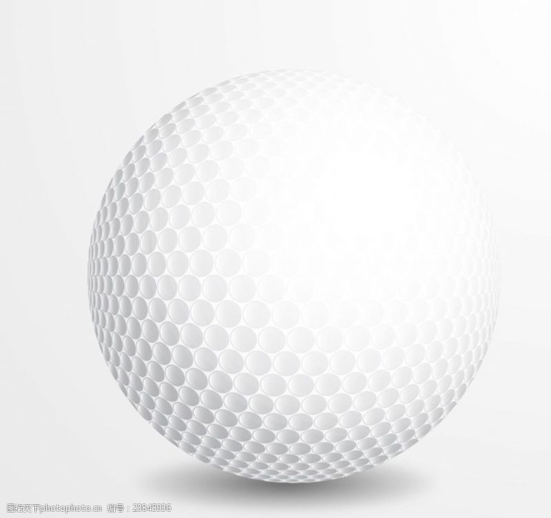 休闲高尔夫白色高尔夫球矢量素材
