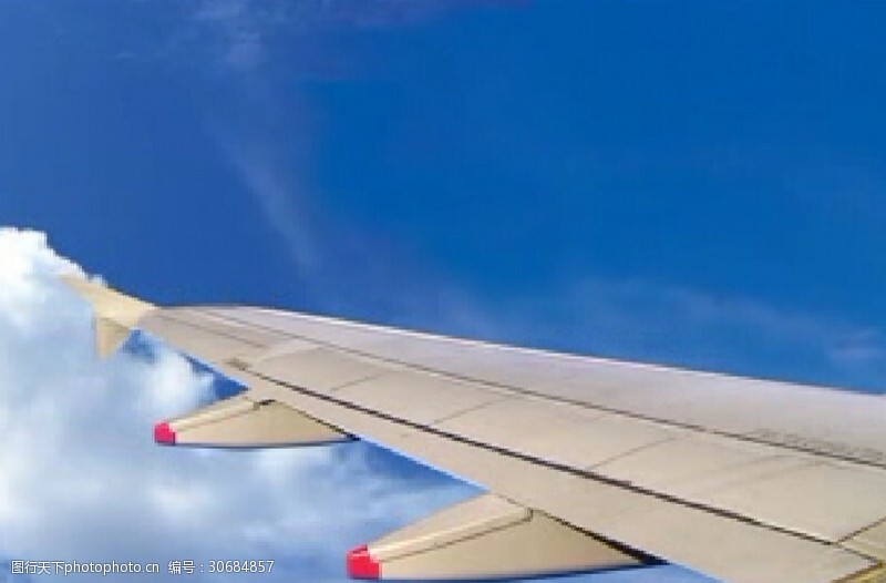 飞机背景视频飞机羽翼动态视频